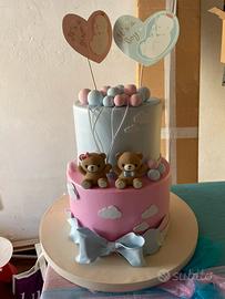 Torta scenografica gender reveal