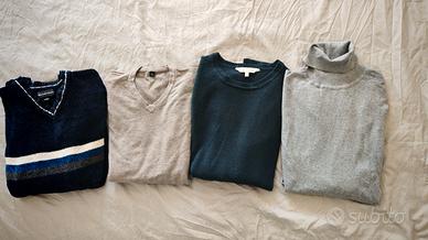 lotto di maglioni da uomo taglia L