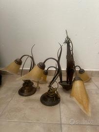 Set lampadario + 2 lampade