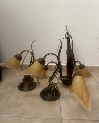 Set lampadario + 2 lampade
