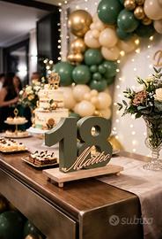 Scritta 3D Personalizzata Nome e Numero 18 anni