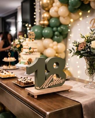 Scritta 3D Personalizzata Nome e Numero 18 anni