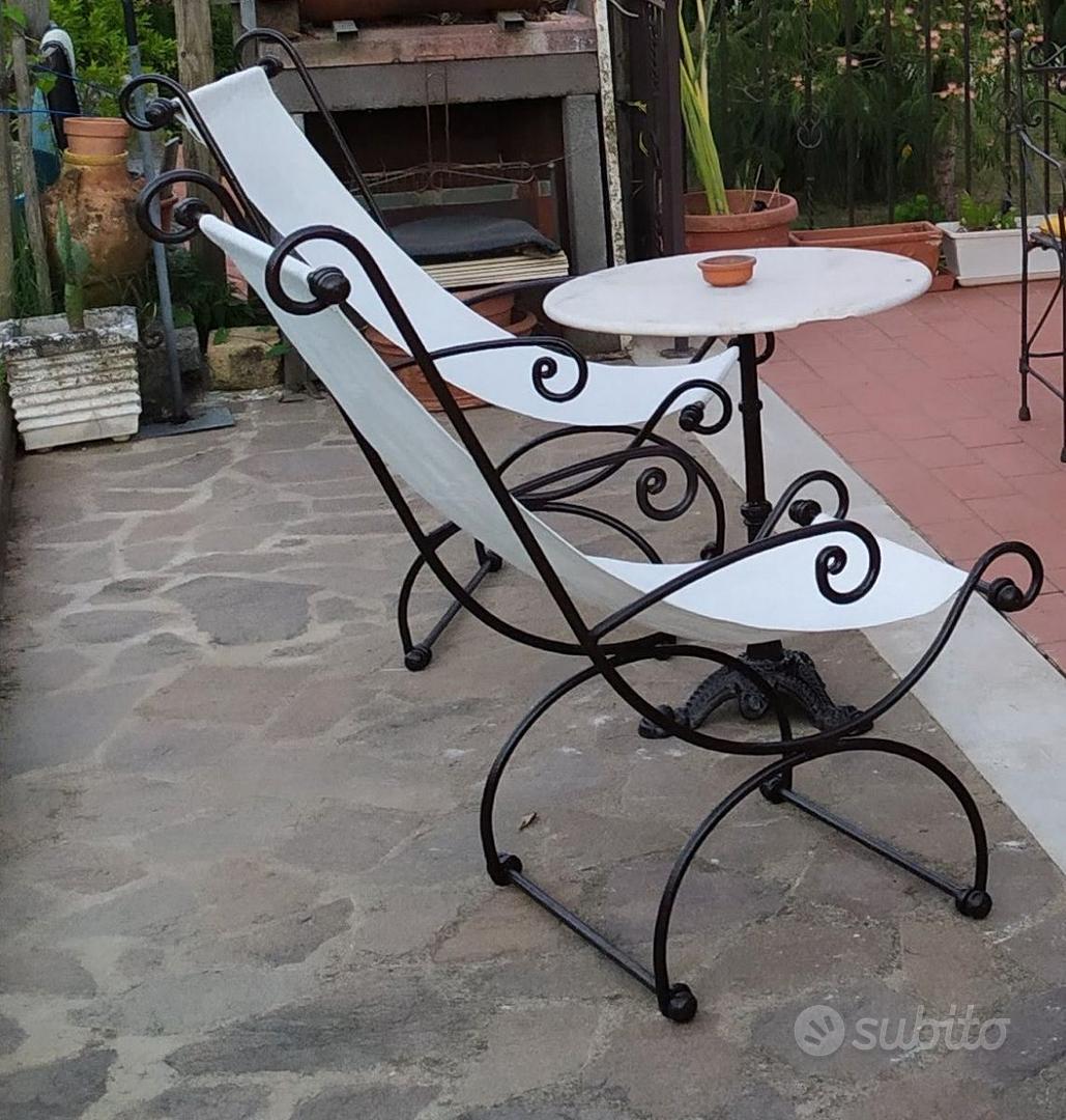 Sdraio Ferro Battuto Esterno Giardino Sedie Sdraio In Ferro