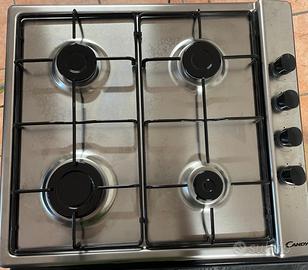 Piano cottura gas 4 fuochi Candy inox NUOVO