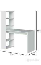 Scrivania con scaffali