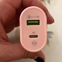 Adattatore cellulare usb doppia porta rosa