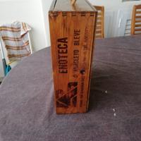 Scatola legno vintage porta vini enoteca
