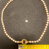 Collana perle fibbia oro