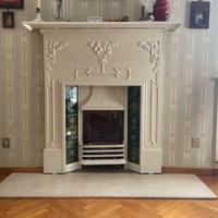 Rivestimento camino in stile liberty