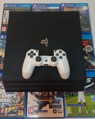 PS4 Pro 1TB Completa Cavi + Controller Bianco