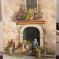 Olio su tela 40x50 “il mercato’