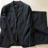 Completo uomo gessato giacca+pantalone in cotone