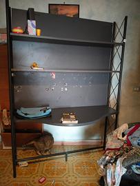 Scrivania ferro battuto 3 mensole 