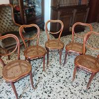 Cinque sedie antiche THONET originali
