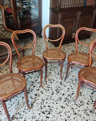 Cinque sedie antiche THONET originali