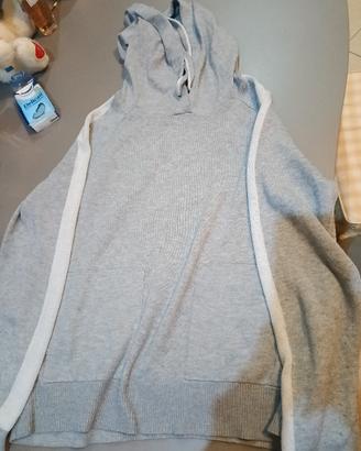 felpa donna con cappuccio e tasche