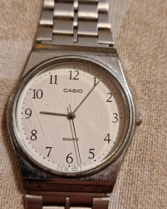 Orologio Casio Uomo Argento Bianco