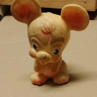 Topolino in gomma di ledra con fischietto