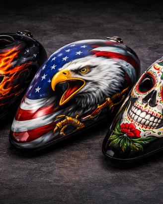 Aerografie harley davidson -serbatoi e moto custom
