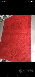 tappeto salone camera pelo lungo rosso 