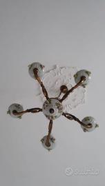 Lampadario vintage in ceramica.