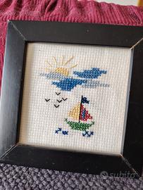 Quadretto realizzato a mano a punto croce 