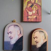 quadretti padre Pio e sacra famiglia