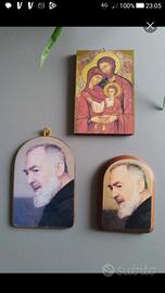 quadretti padre Pio e sacra famiglia