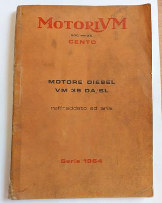 Manuale Motore VM 35 DA-SL – serie 1964