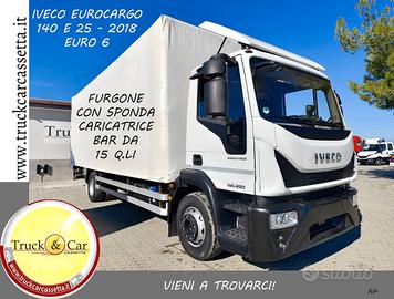 IVECO EUROCARGO 140E25-2018-FURGONE+SPONDA 15 Q.LI