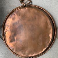 Antica teglia in rame con bei manici