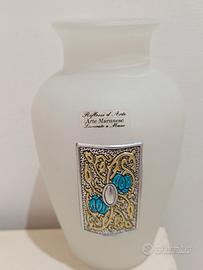 Vaso in vetro di Murano satinato 