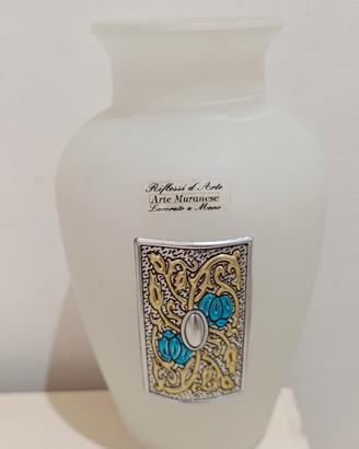 Vaso in vetro di Murano satinato 