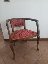 sedia a pozzetto antica restaurata