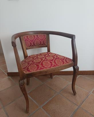 sedia a pozzetto antica restaurata
