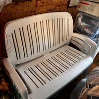 2 panchine plastica bianche da giardino