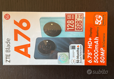 Telefono smartphone ZTE Blade A76 5G Nero Nuovo