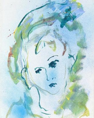 Ernesto Treccani 25x35 TECNICA MISTA SU TELA.