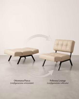 Poltrona / Ottomana Vintage Brevetti IPE design