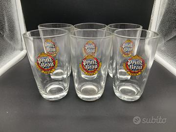 Bicchieri Birra Vintage Prinz Bräu con scatola NOS