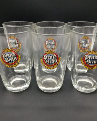 Bicchieri Birra Vintage Prinz Bräu con scatola NOS