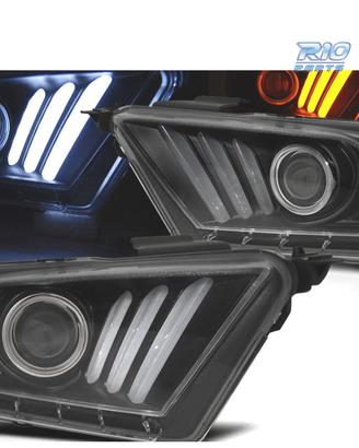 FARI FORD MUSTANG 10-14 LED DINAMICI NERO