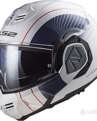 Casco moto modulare ls2 ff906 advant cooper bianco