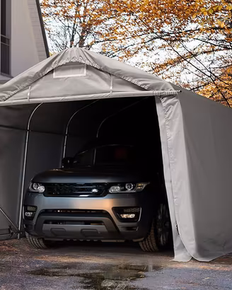 3,3x6,2m Tenda Garage, Box Auto PVC 500 grigio