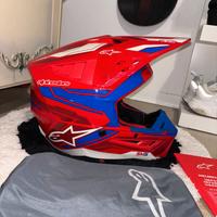Casco Cross Alpinestars SM5 Action 2 Rosso Blu