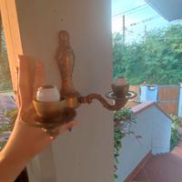 Applique in ottone 2luci