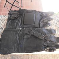 British mod- police antiriot gloves black leather