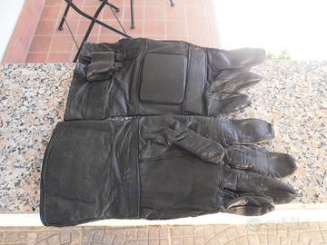 British mod- police antiriot gloves black leather