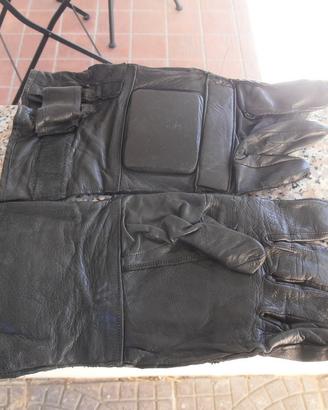 British mod- police antiriot gloves black leather