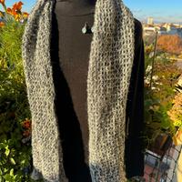 Yuki_yarns Sciarpa uncinetto alpaca e paillettes